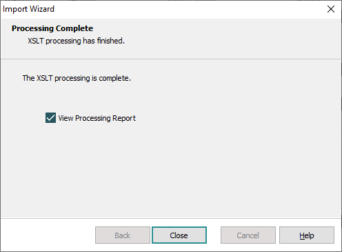 Processing complete