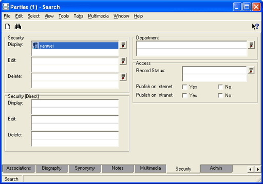 Search Parties module