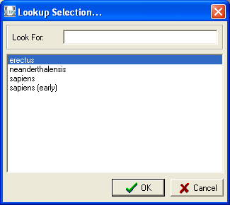 Lookup List filtering