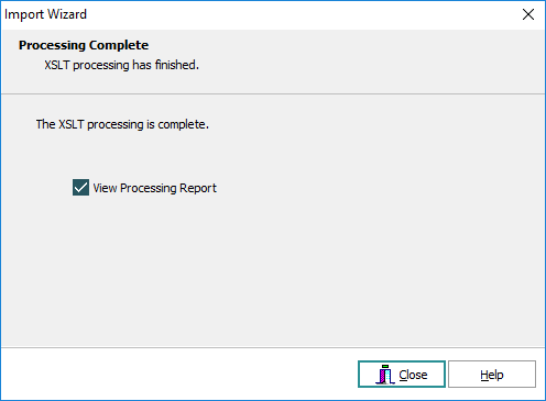 Processing complete