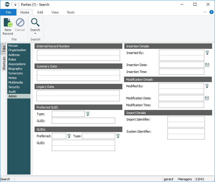 Click to enlarge GUID search