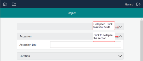 Collapse/Expand section