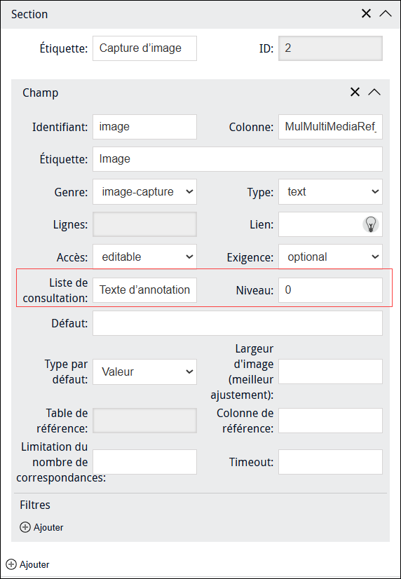 Cliquez pour agrandir Niveau de la Liste de consultation