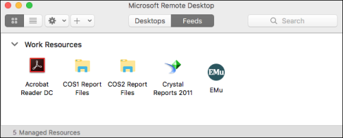 Applications disponibles