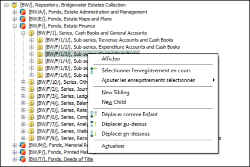Menu contextuel Archives