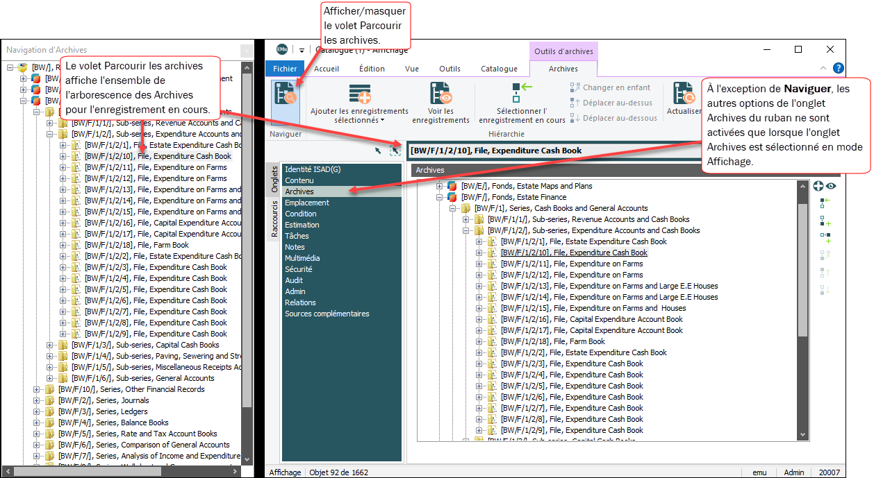 Parcourir les archives