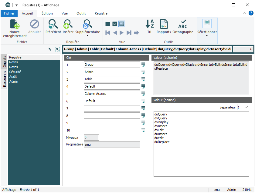 Cliquez pour agrandir Registre