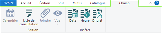 L’onglet Champ