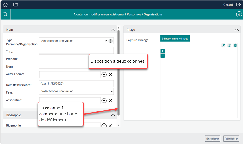 Cliquez pour agrandir Mise en page personnalisée