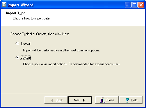 Import Wizard