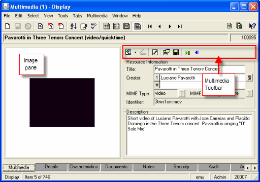 Multimedia Module with labels