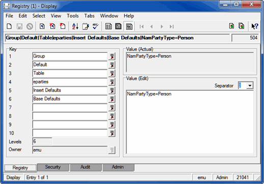 Registry module