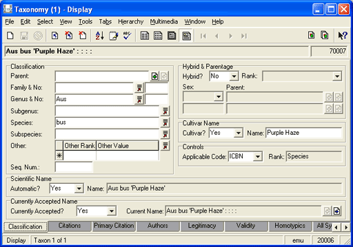 Add Cultivar Name