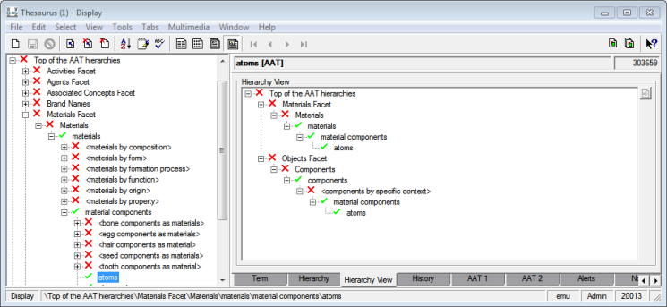 Thesaurus Browse View