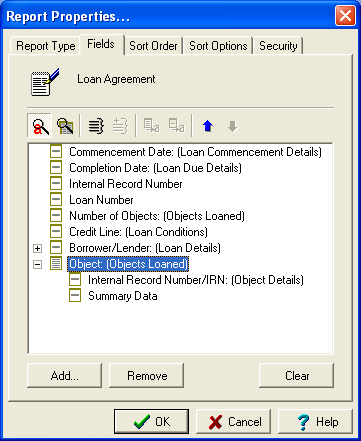 Report Properties
