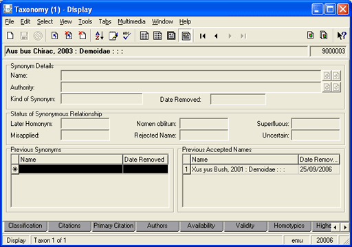 Names History tab