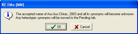 Warning message