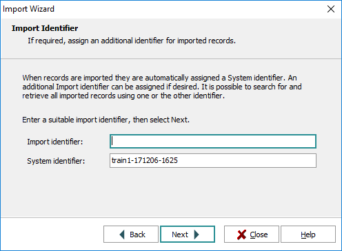 Import Identifier