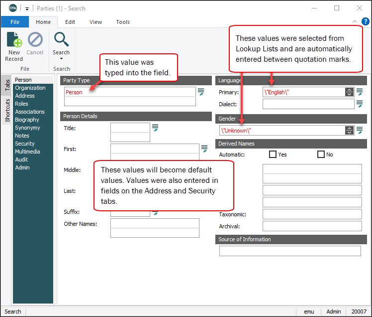Default values and how to make use of them