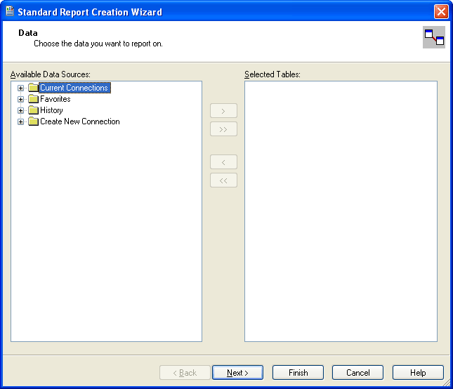 How to create a report with the Crystal Reports Wizard