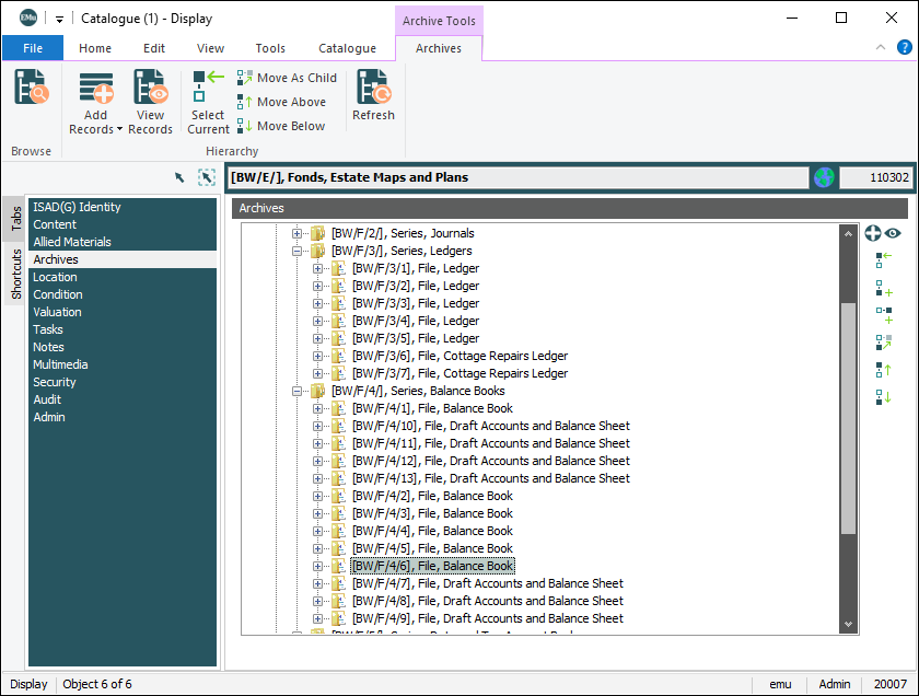 Click to enlarge Current record