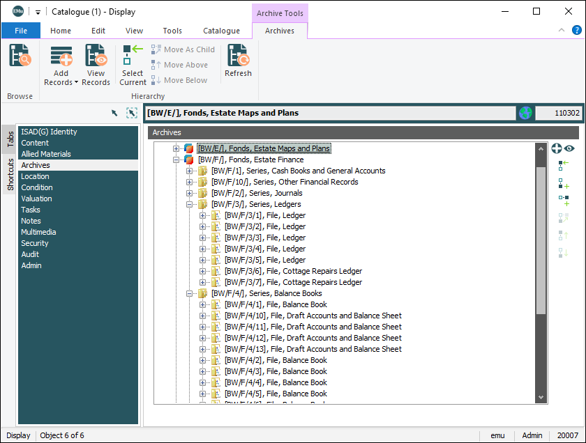 Click to enlarge Current record