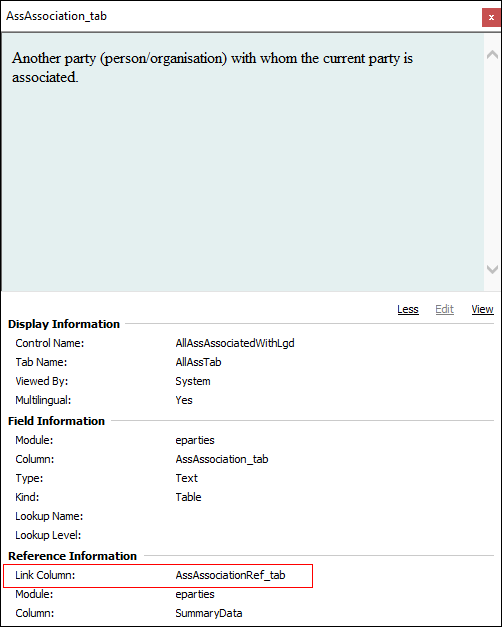 Field help (use the F1 keyboard shortcut)