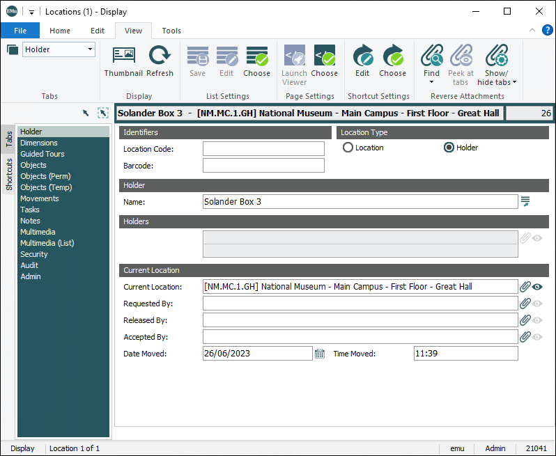 Click to enlarge Holder location changed