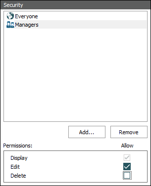Security permissions