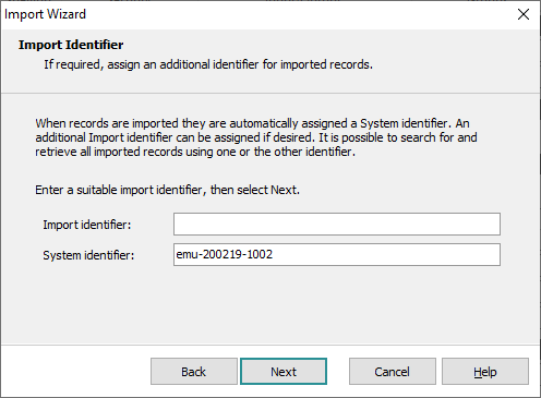 Import Identifier