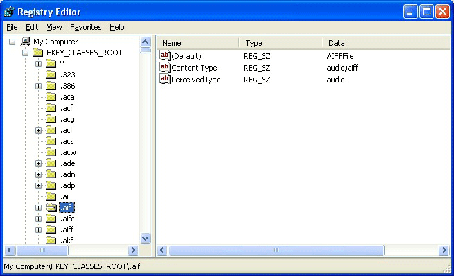 Windows Registry Editor