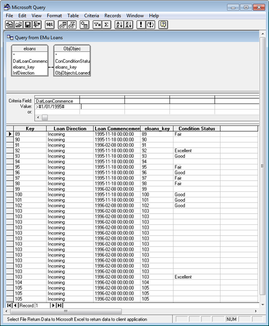 Microsoft Query