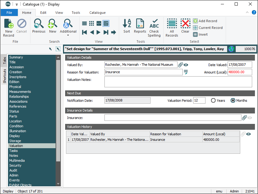 Click to enlarge Valuations