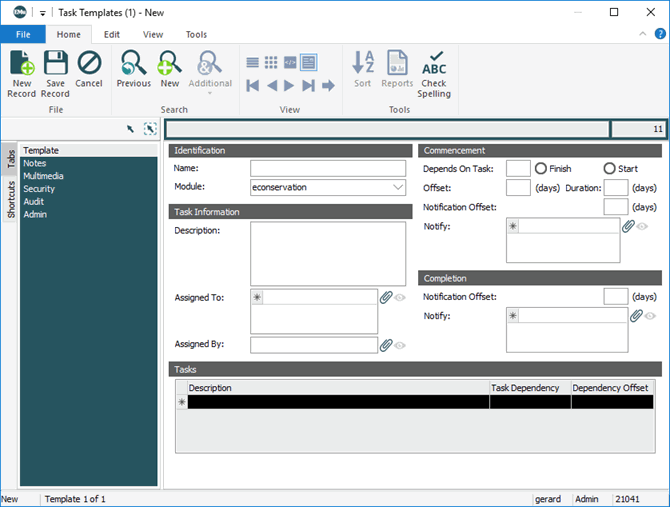 How to create and use a Task Template