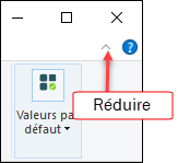 Réduire le ruban.