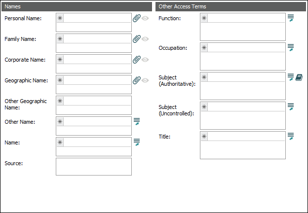 Control Access tab