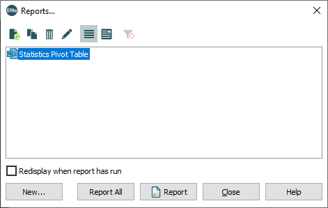 Statistics report