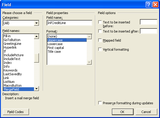 Field properties