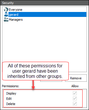 Inherited permissions