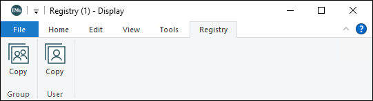 Registry tab