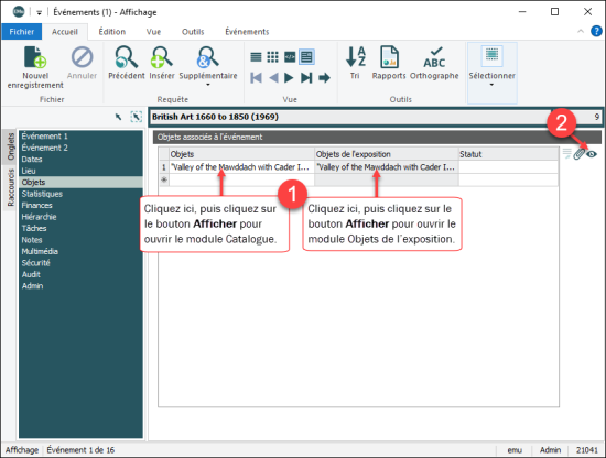 Ouvrir d'autres modules