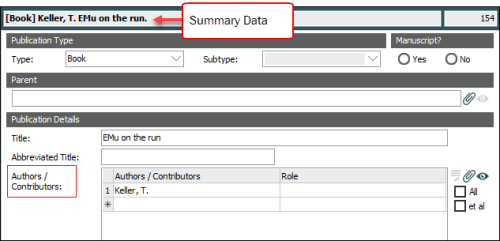 Summary Data